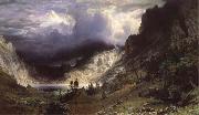 Albert Bierstadt Ein Sturm in den RockY Mountains,Mount Rosalie USA oil painting artist